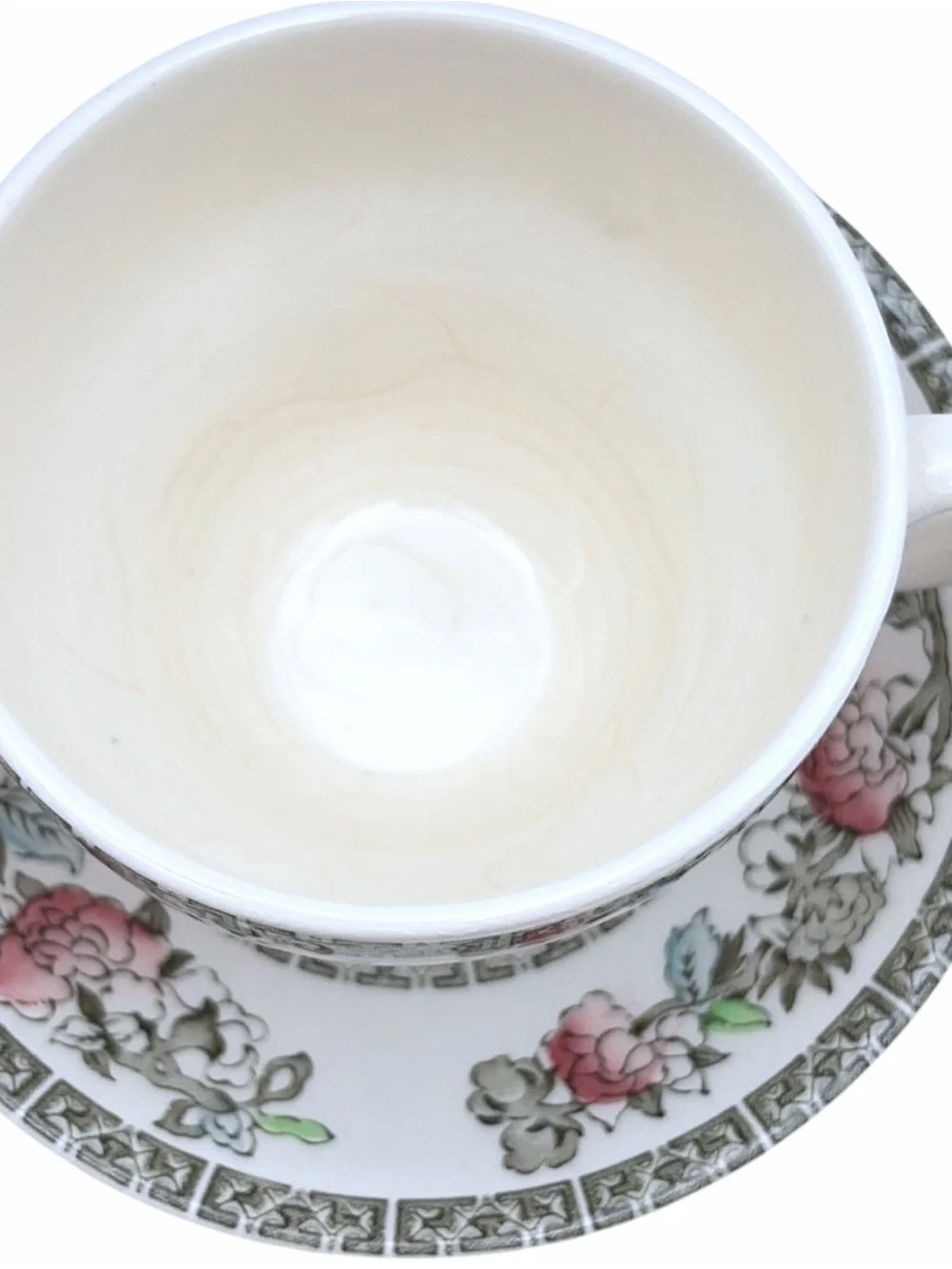 Set of Five Johnson Brothers Indian Tree Teacups & Saucers Ironstone England